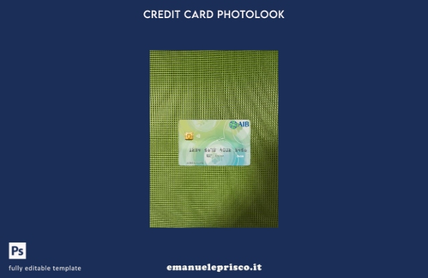 modello frontale photolook per visto di addebito della Banca internazionale dell